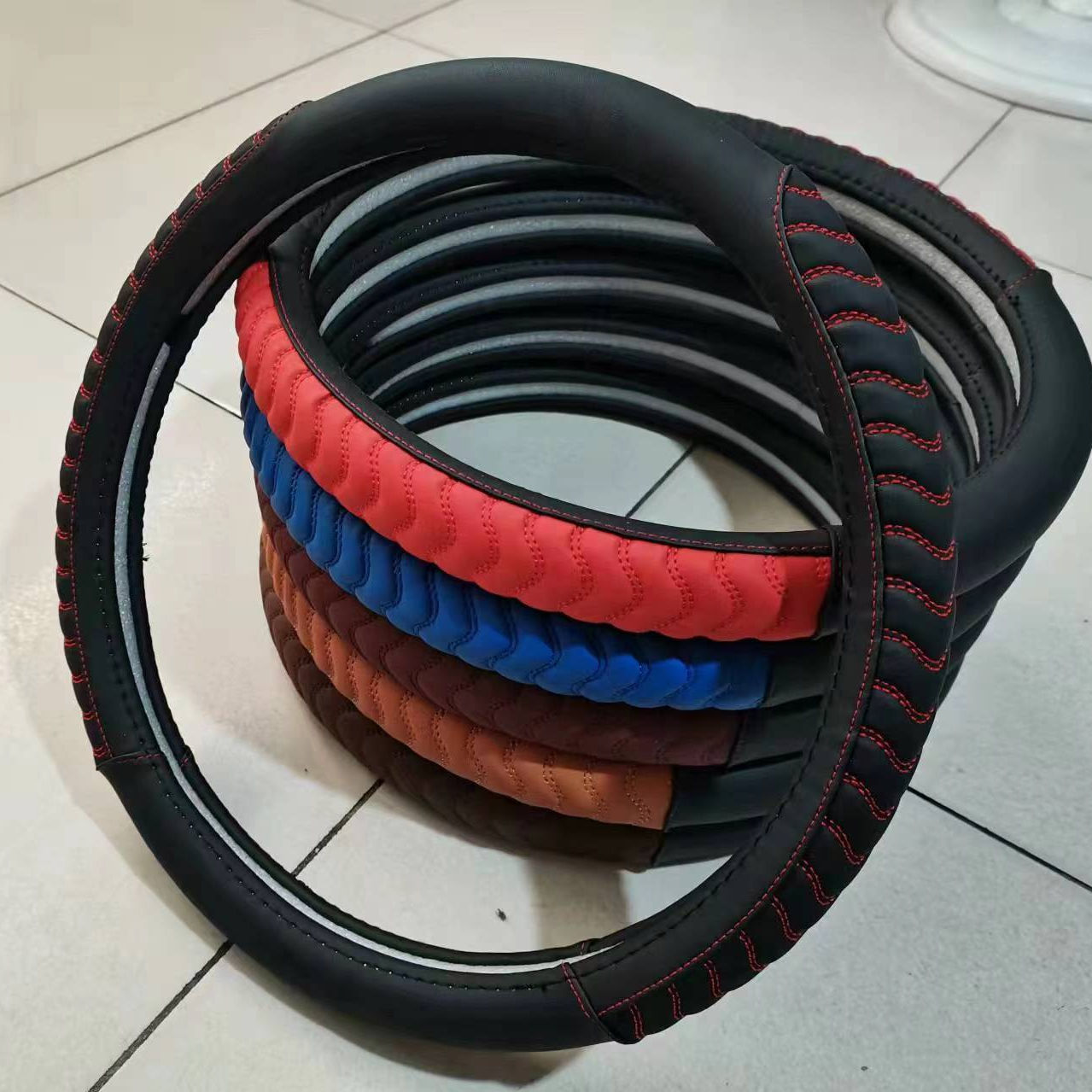 Audi Steering Wheel Cover | Leather, Alcantara PU | A3, A4, A6, Q5, Q7 Models